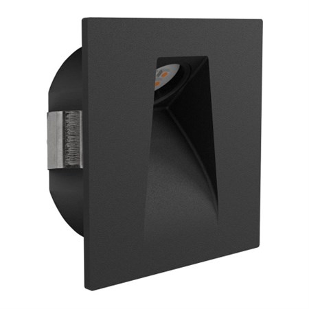 EGLO+MECINOS LED 2W 90lm 3000K, süvisvalgusti, must